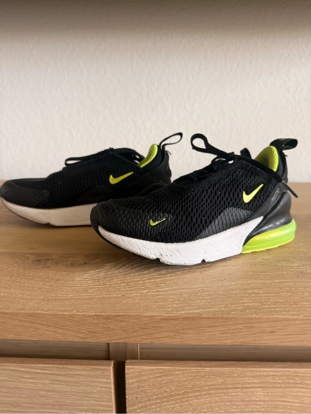 Nike Air Max Sneakers | Black/Lime Green | Kids